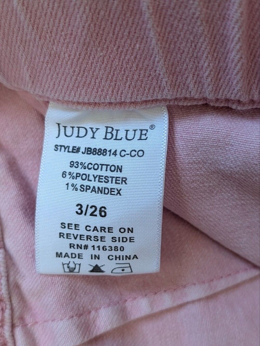 Judy Blue Womens Light Pink Regina High Rise Garment Dyed Denim Jogger Size 3/26 - Picture 8 of 16